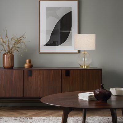 SOBREMESA CARPARI LATÓN CRISTA 1 X 60W E-27