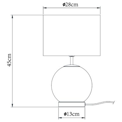SOBREMESA CARPARI LATÓN CRISTA 1 X 60W E-27