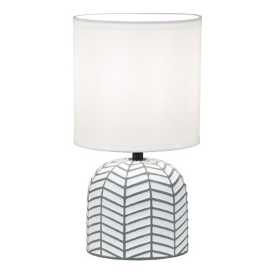 SOBREMESA DARREN BLANCO/GRIS 1 X 40W E-14