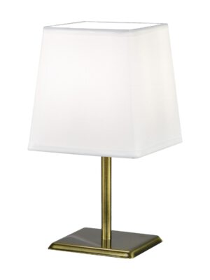 SOBREMESA FOX BLANCO/CUERO 1 X 40W E-14