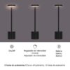 SOBREMESA FREYA NEGRO  LED 3W 20-30LM 3000K
