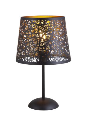 SOBREMESA GRASSE  NEGRO-ORO 1 X 60W E-27