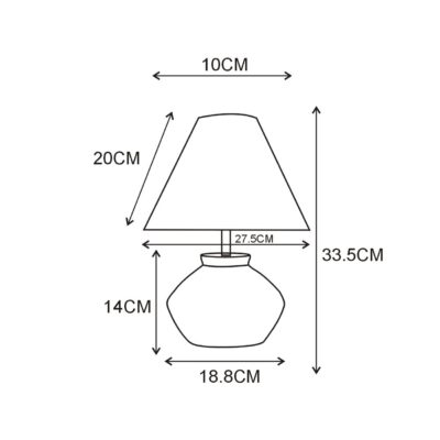 SOBREMESA LARRY PIEDRA BEIG 1 X 40W E-14
