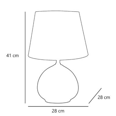 SOBREMESA MORGAN BLANCO 2 X 60W E-27