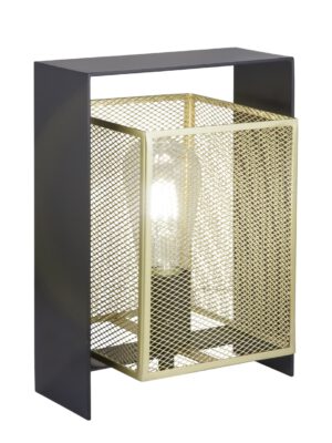 SOBREMESA NIMES NEGRO-ORO 1 X 60W E-27