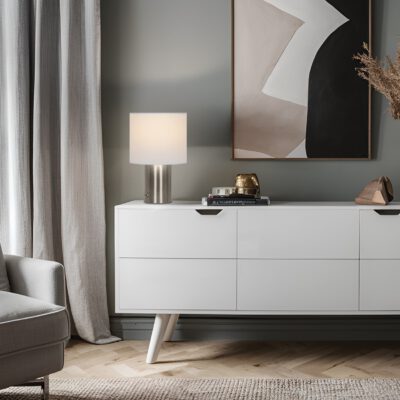 SOBREMESA ORIA NIQUEL SATINADO 1 X 60W E-27