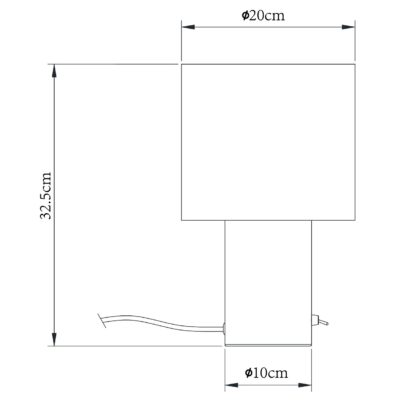 SOBREMESA ORIA NIQUEL SATINADO 1 X 60W E-27
