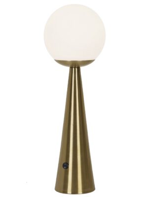 SOBREMESA PATRICK LATÓN-OPAL 1 X 25W E-27