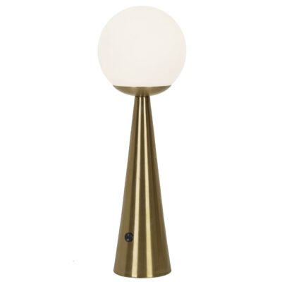 SOBREMESA PATRICK LATÓN-OPAL 1 X 25W E-27