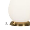 SOBREMESA TALES LATÓN-OPAL 1 X 40W E-14