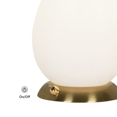 SOBREMESA TALES LATÓN-OPAL 1 X 40W E-14