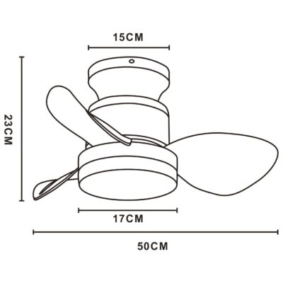 VENTILADOR SALENTO BLANCO 558MM 3 PALAS
