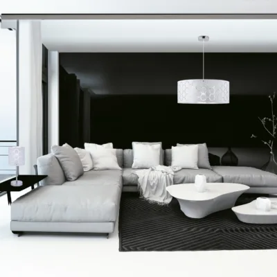 COLGANTE MADISON BLANCO/CROMO 1 X 60W E-27