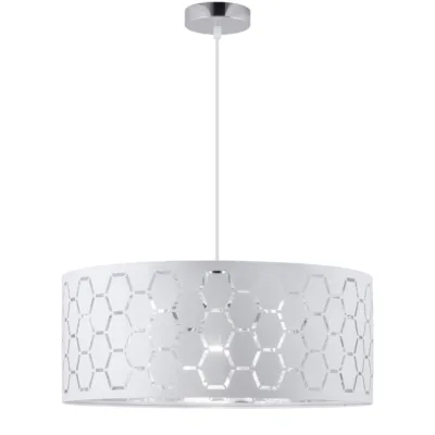 COLGANTE MADISON BLANCO/CROMO 1 X 60W E-27