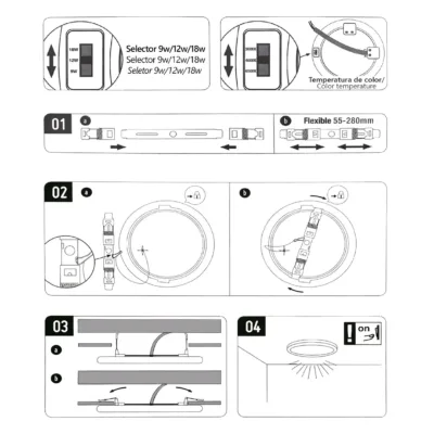 DOWNLIGHT AXEL BLANCO 23 LED 18W 3000-4000-6500K