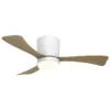 VENTILADOR KENT BLANCO MADERA 107CM 3 PALAS LED 18W
