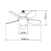 VENTILADOR NANO BLANCO 40CMS 5 PALAS - E-27
