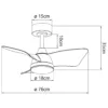 VENTILADOR TAURO BLANCO/MADERA 76CMS 3 PALAS LED 24W